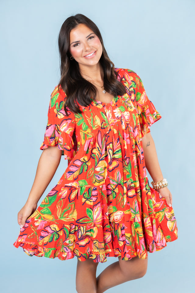 The Amelia Slub Mini Dress