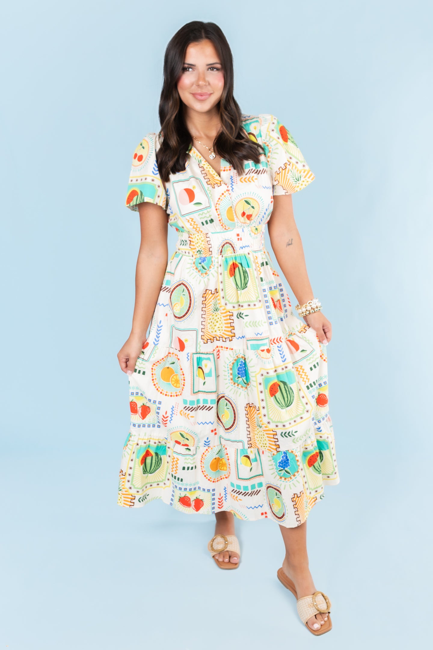 Suns Out Poplin Midi Dress