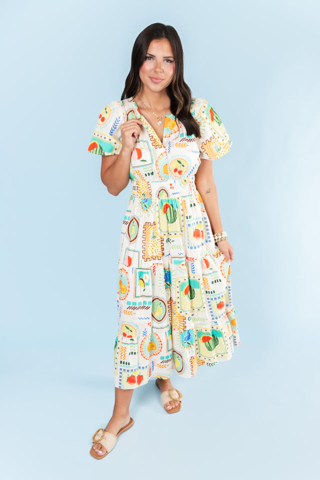 Suns Out Poplin Midi Dress