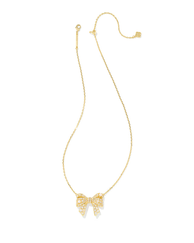 Kendra Scott | Krista Gold Bow Short Pendant Necklace