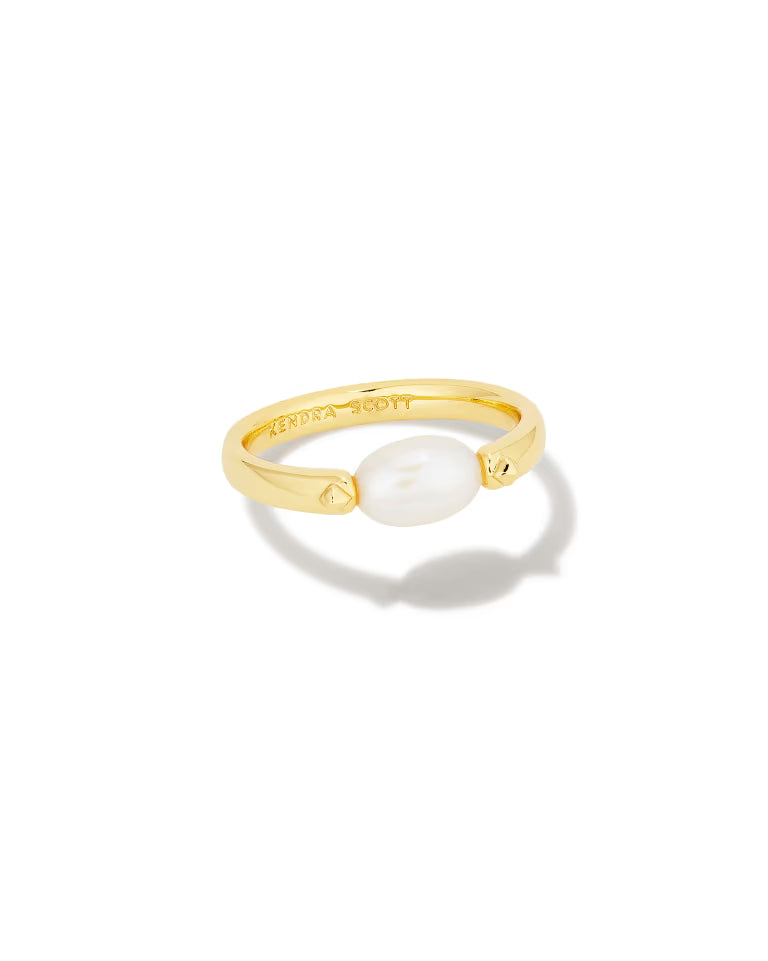 Kendra Scott | Leighton Gold Pearl Band Ring