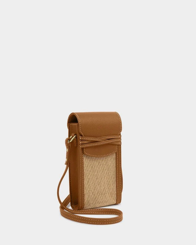 Katie Loxton | Porto Raffia Phone Bag - Cognac