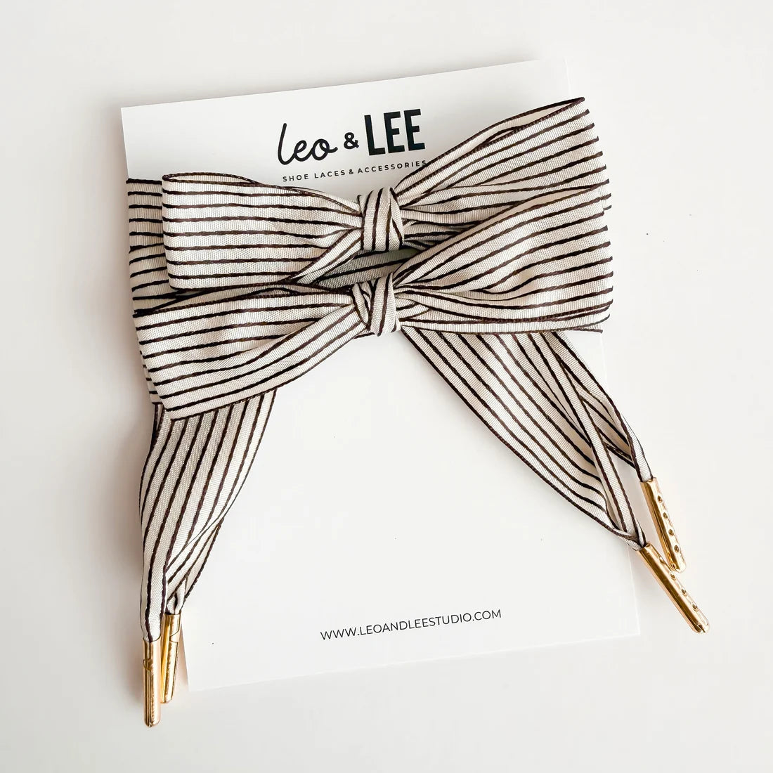 Leo + Lee | Heritage Striped Laces - Brown