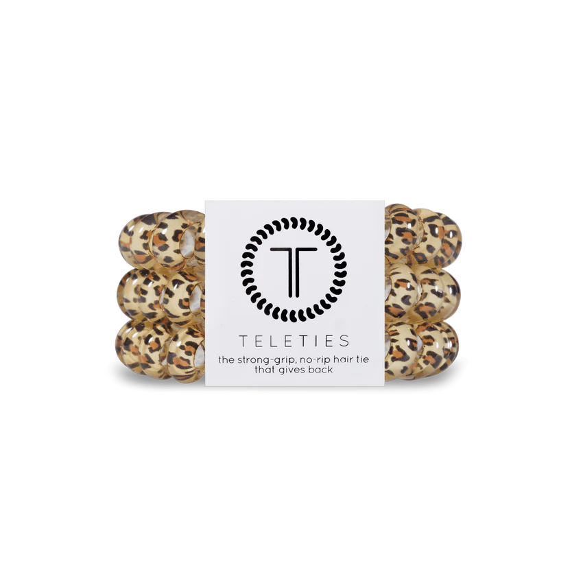 Teleties | Leopard - Large Spiral Hair Ties
