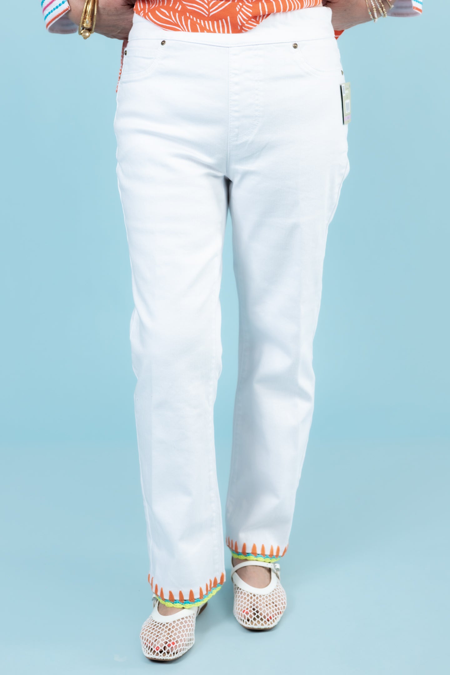 John Mark | Flare Leg Pant w/ Crochet Hem