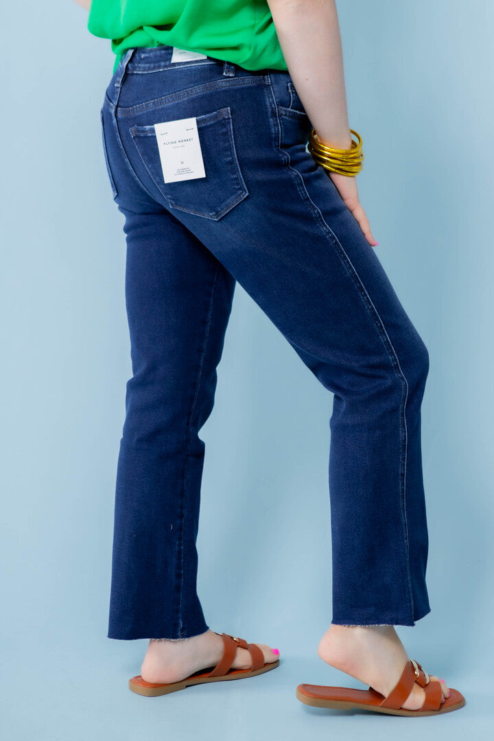 Flying Monkey | Meticulously Ready Mid Rise Cropped Straight Jeans