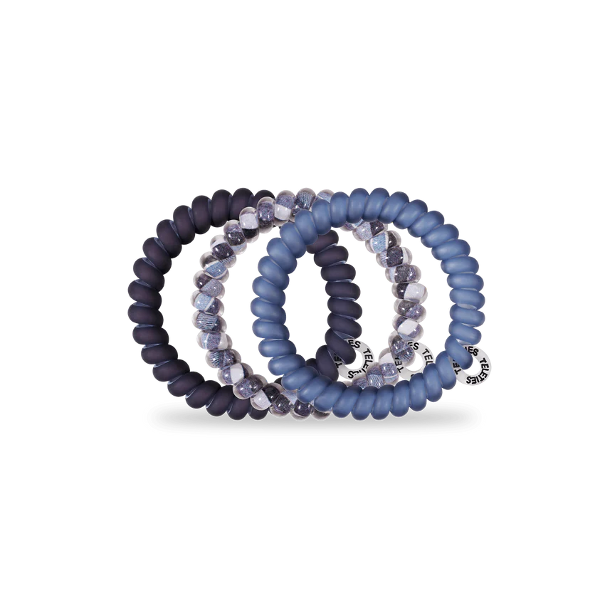 Teleties | Midnight Rain Small Spiral Hair Ties