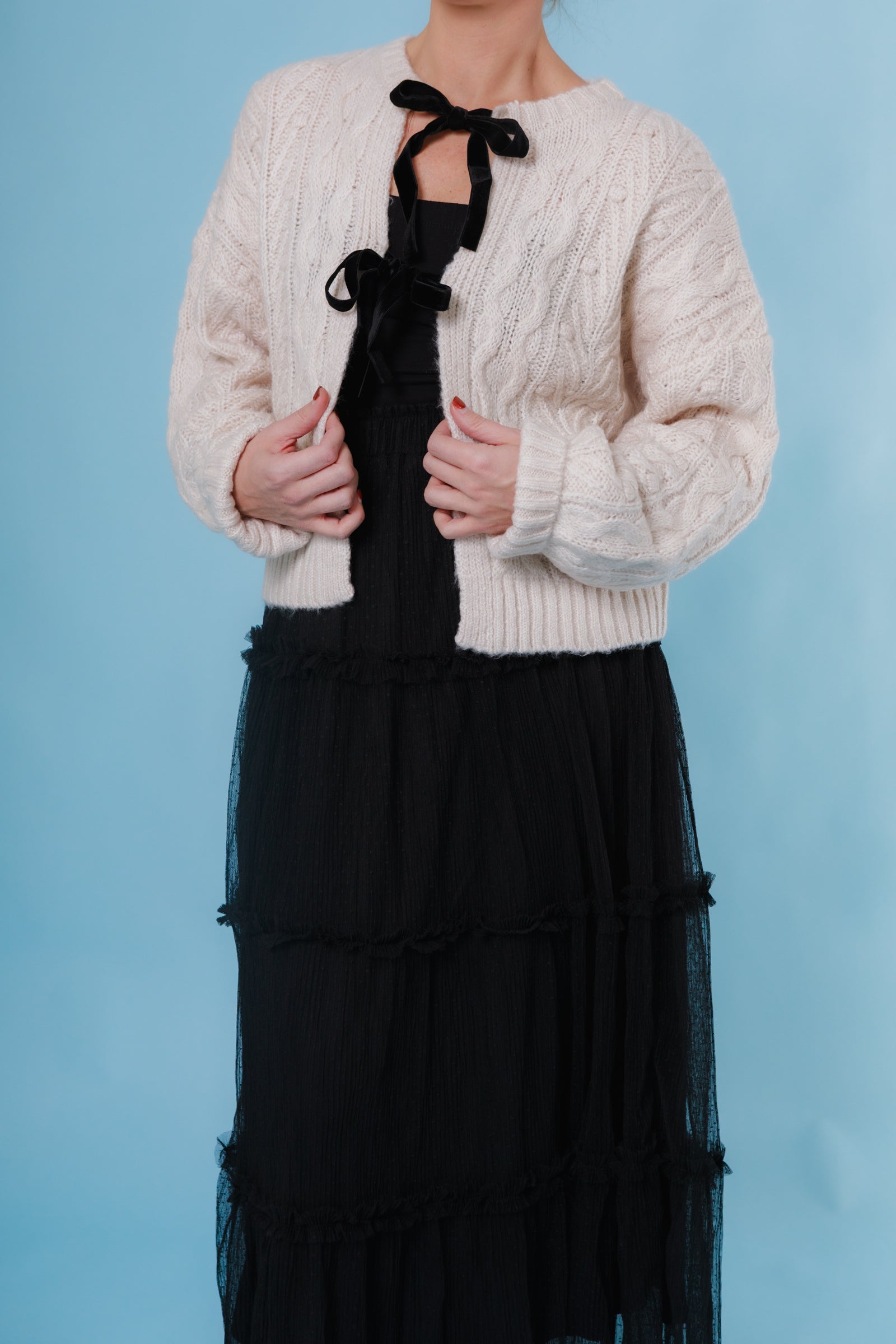 The Polka Dot Tiered Midi Skirt