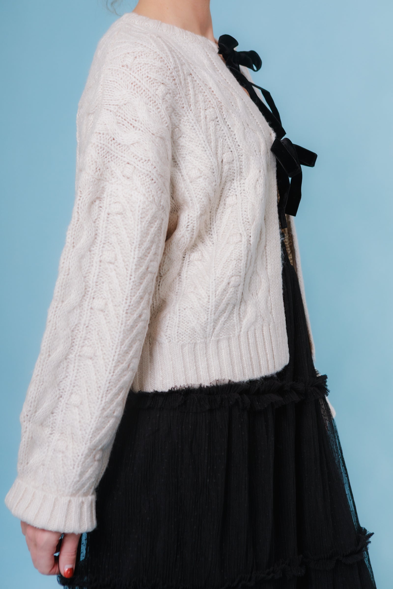 The Amelia Cable Knit Cardigan