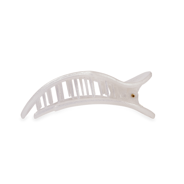 Teleties | Mother of Pearl Heart Medium Flat Clip