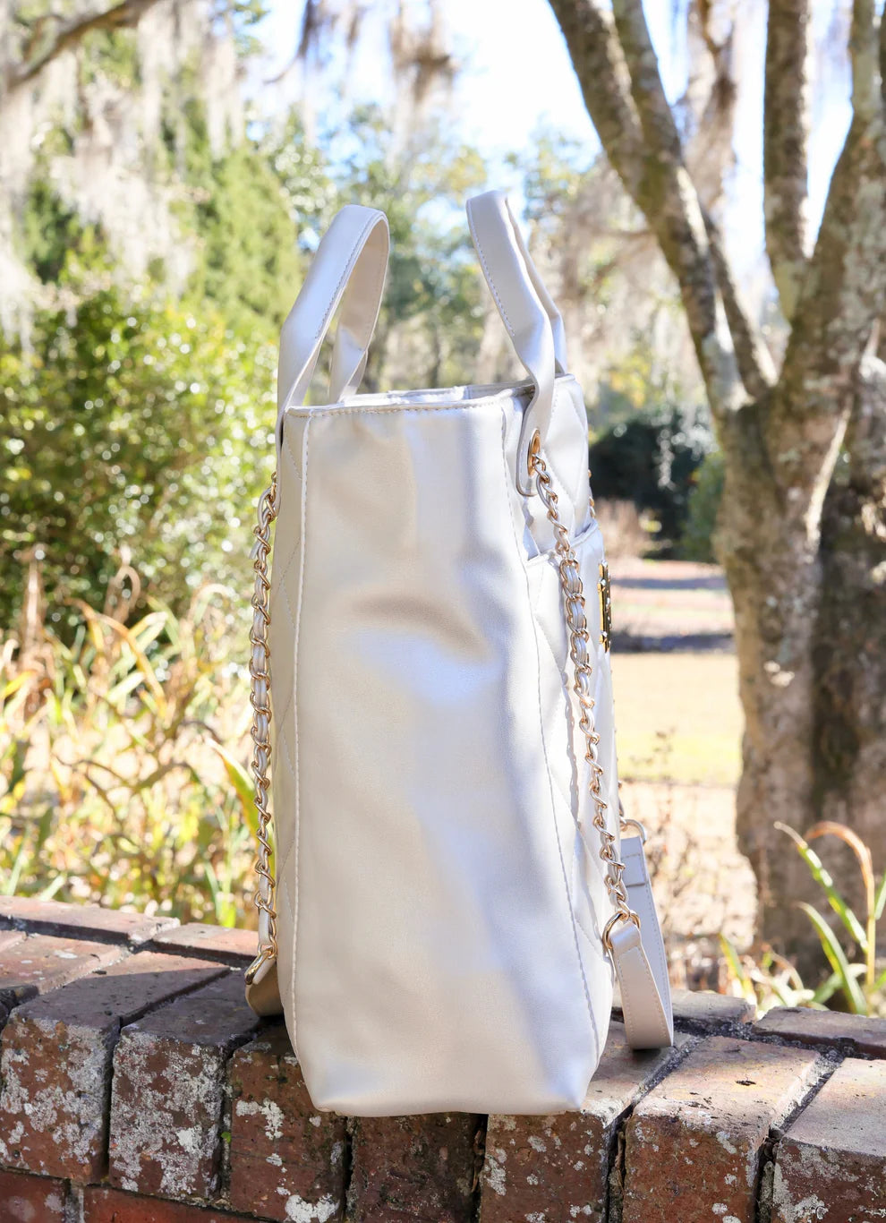 Caroline Hill | Kinzley Tote Pearl Quilted LD