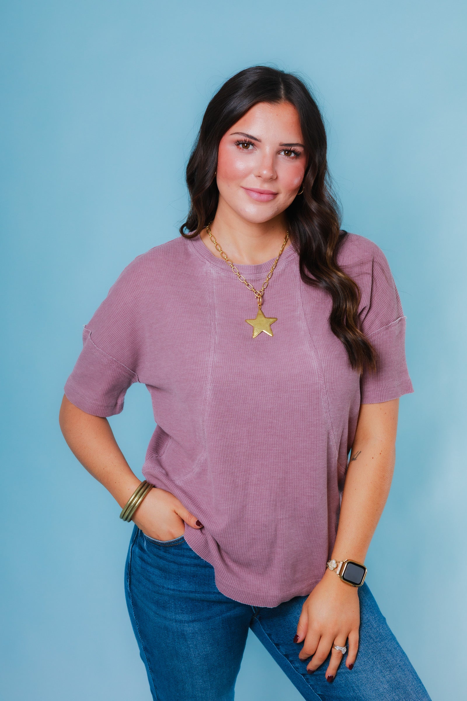 The Stonewash Waffle Knit Tee