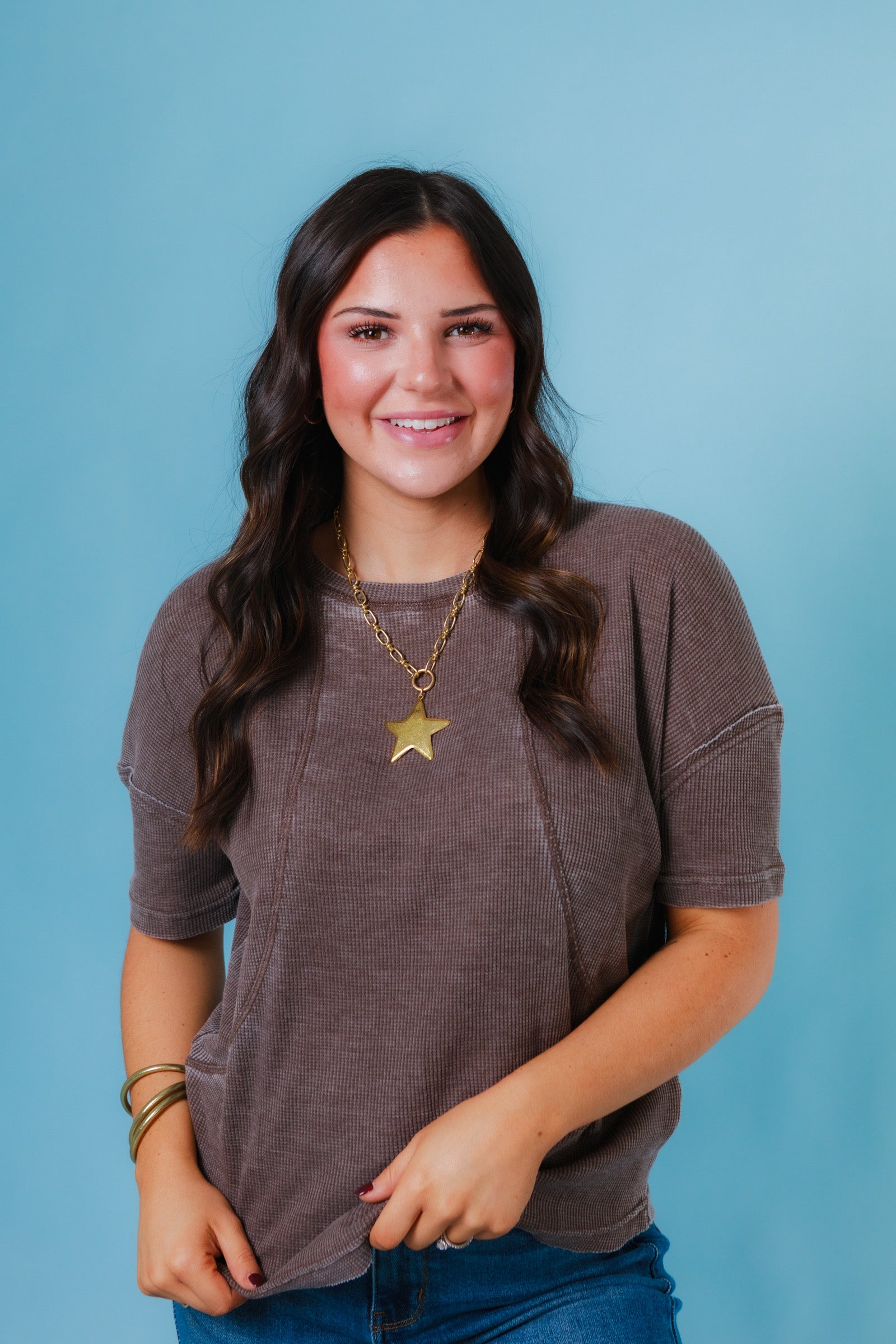 The Stonewash Waffle Knit Tee