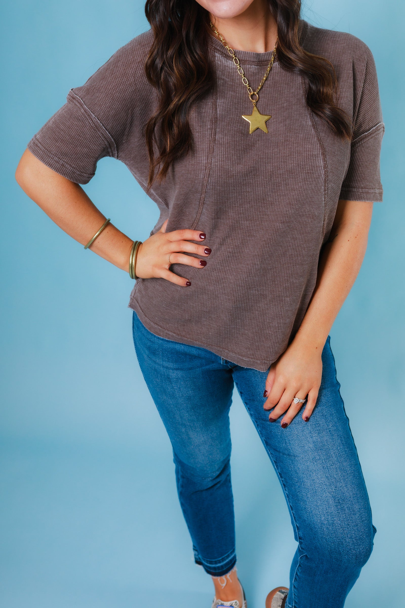 The Stonewash Waffle Knit Tee