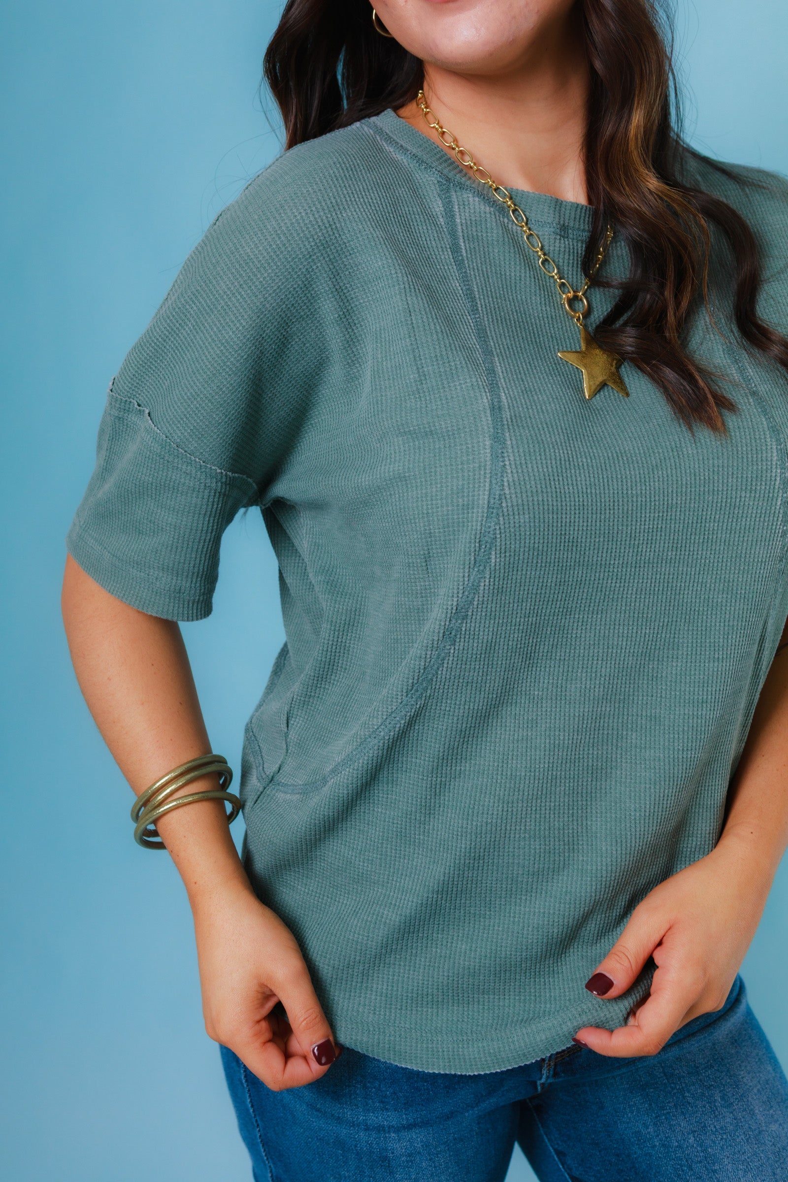 The Stonewash Waffle Knit Tee