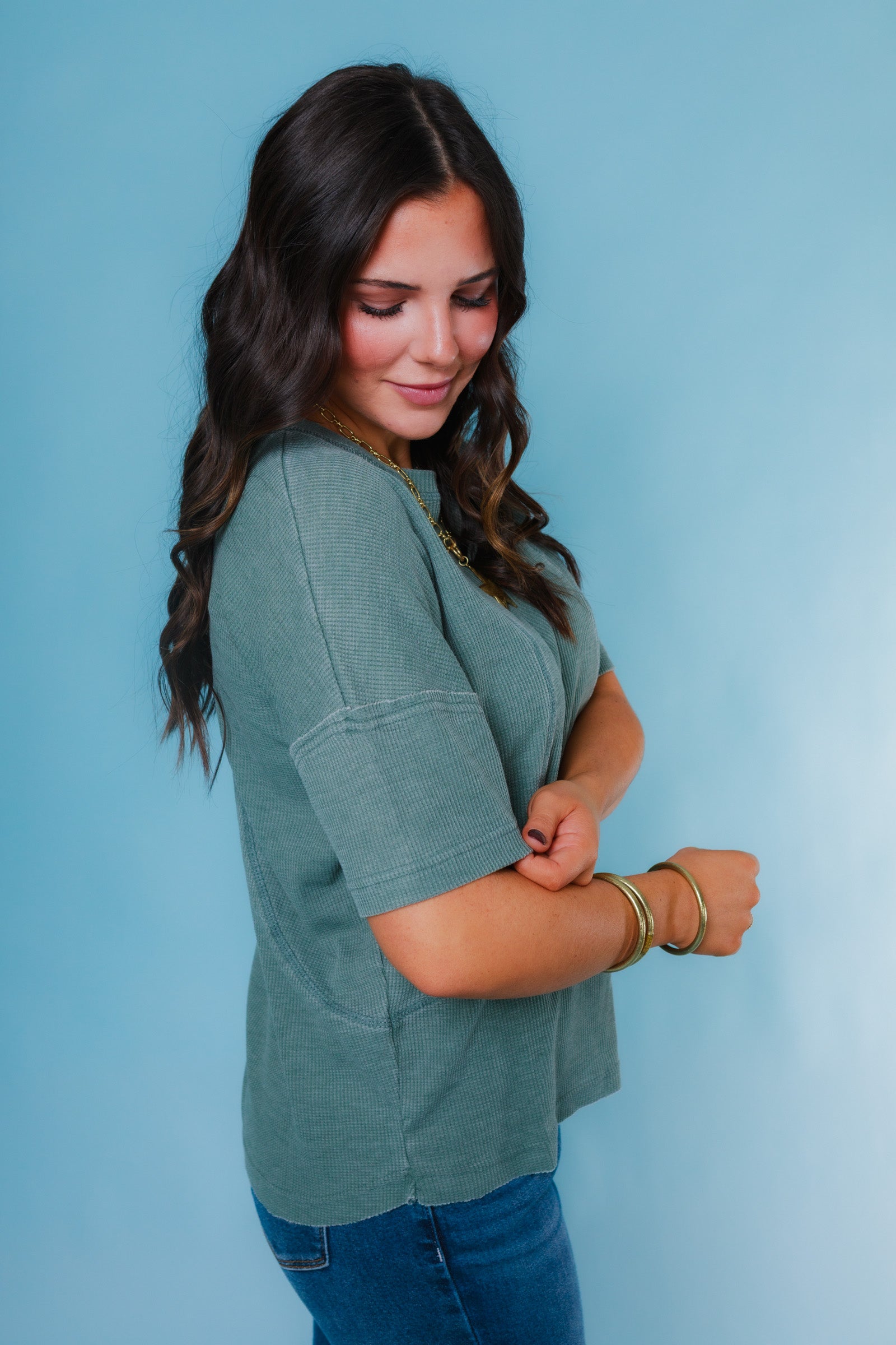 The Stonewash Waffle Knit Tee