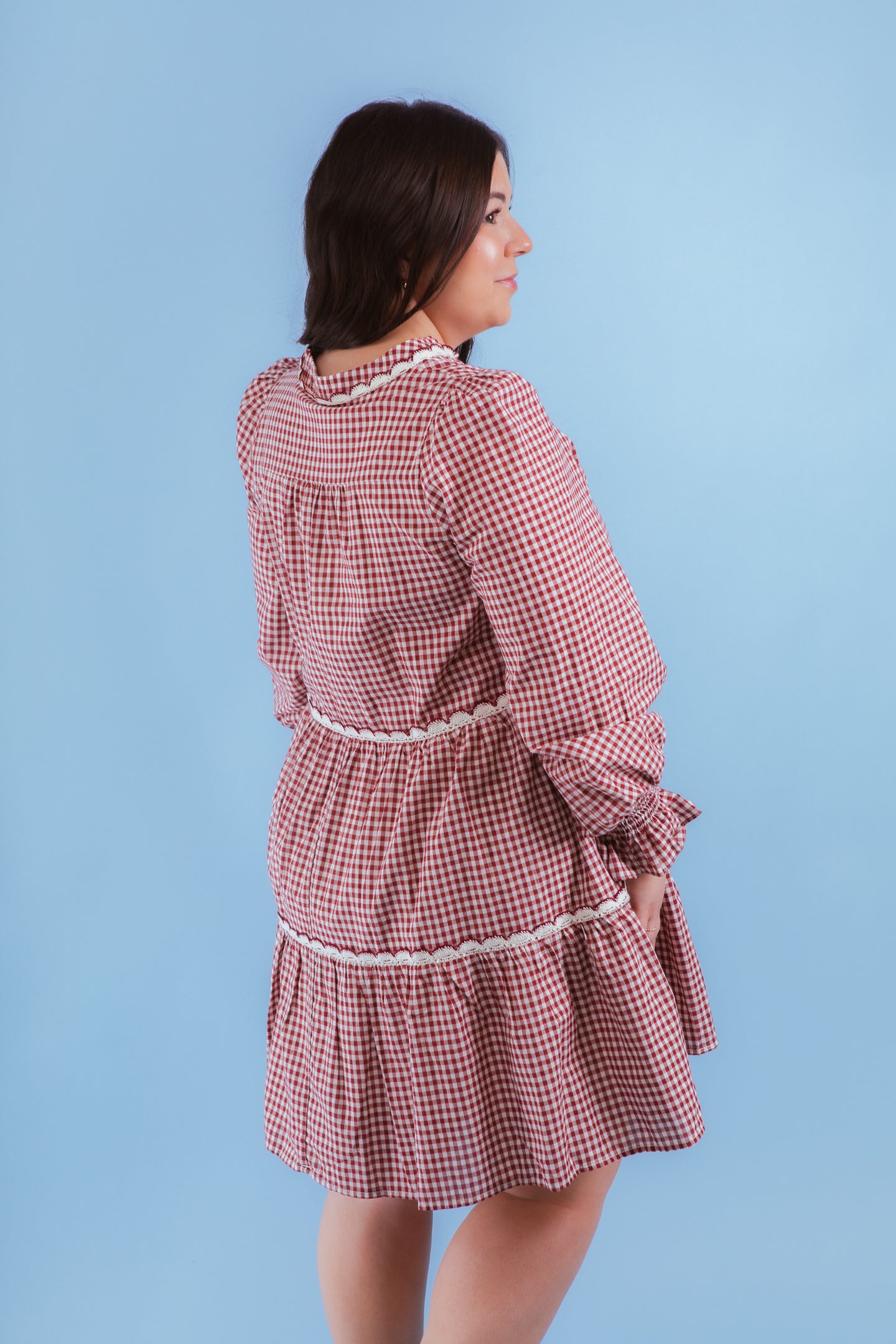 Charming Check Gingham Mini Dress