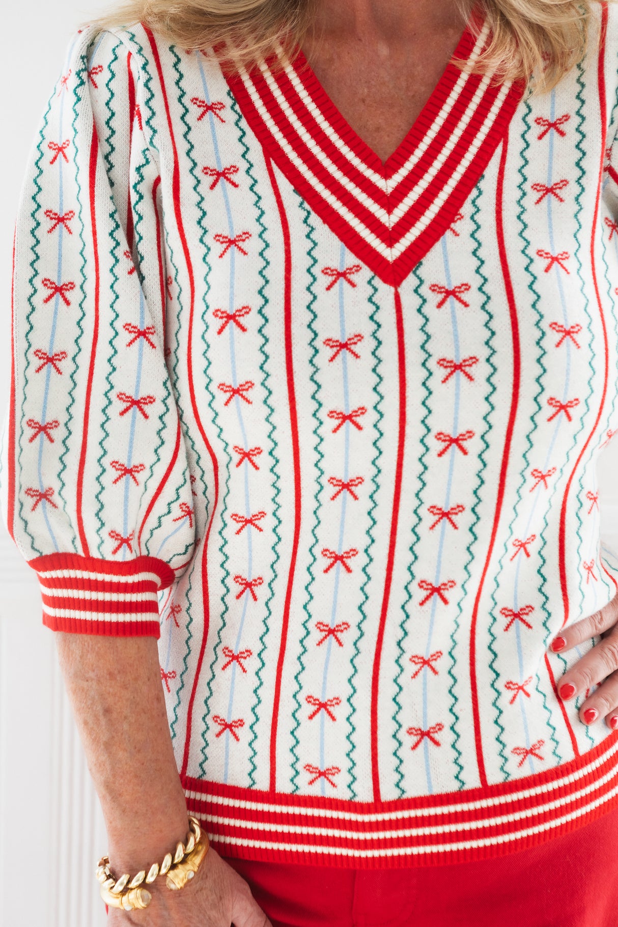 Mary Square | Faith in a Bow Sweater- Ivory
