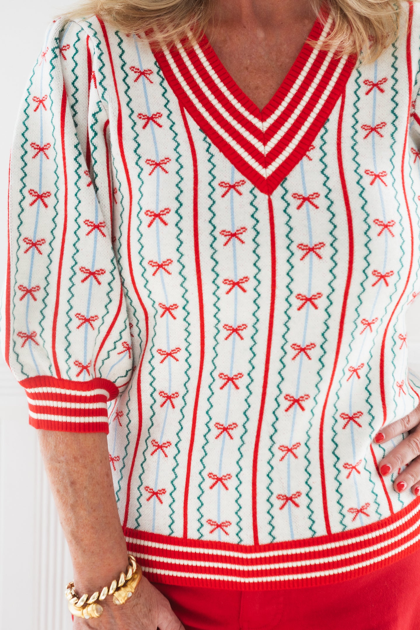 Mary Square | Faith in a Bow Sweater- Ivory