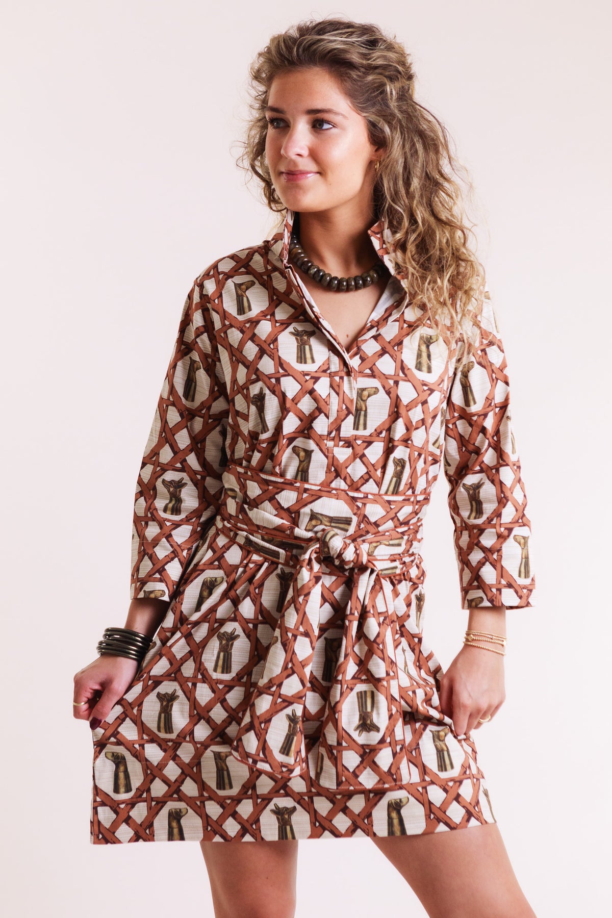 The Arden Dress in Whiskey & Wicker