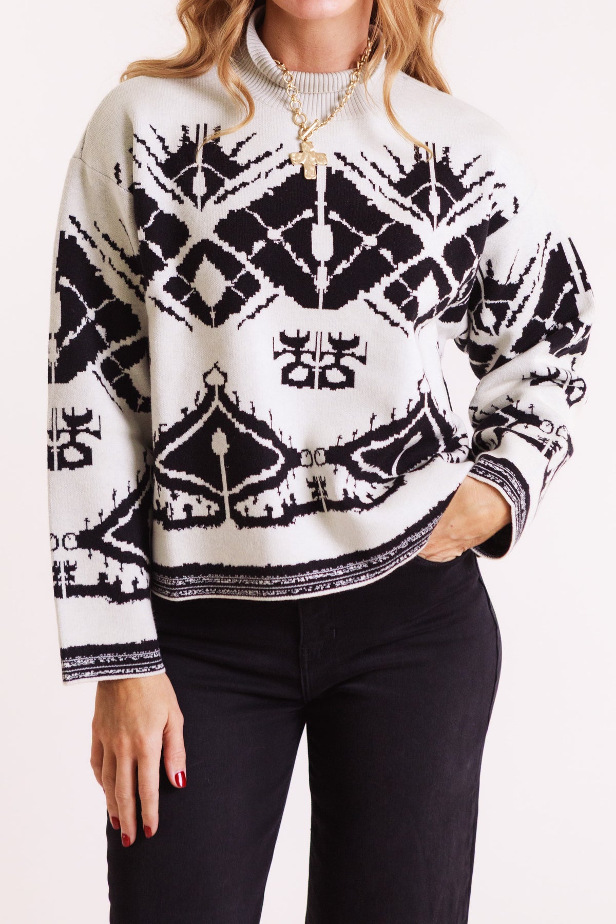 The Noel Mock Neck Knit