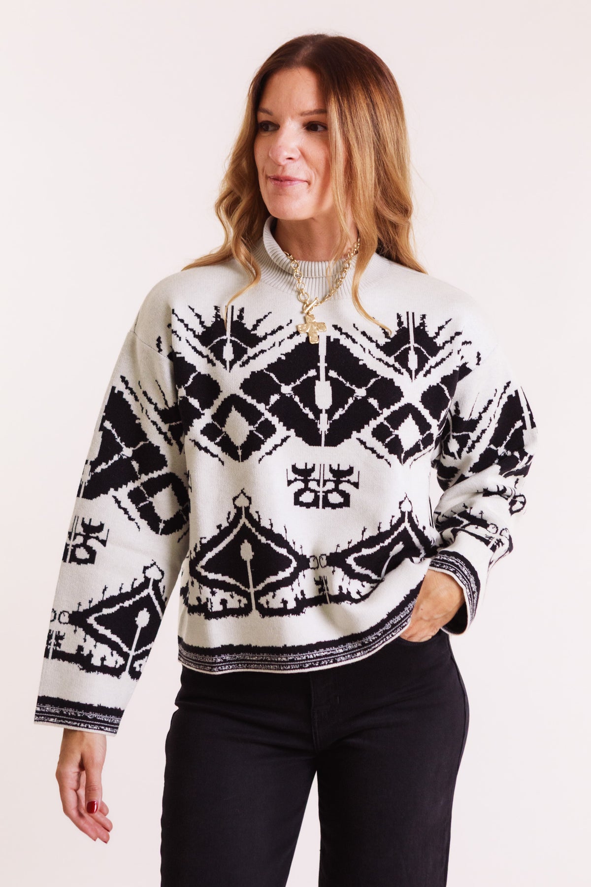 The Noel Mock Neck Knit