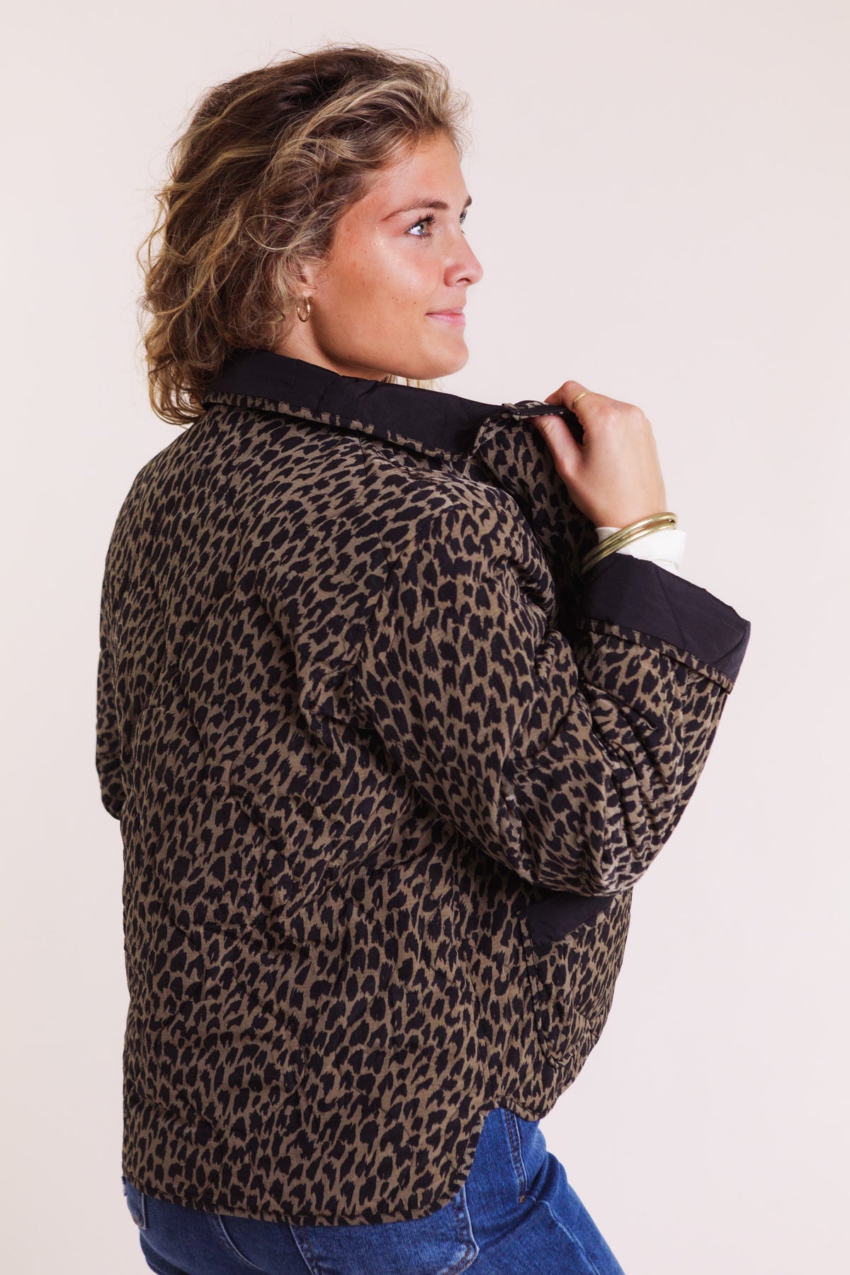 Reversible Print Quilt Puffer Coat