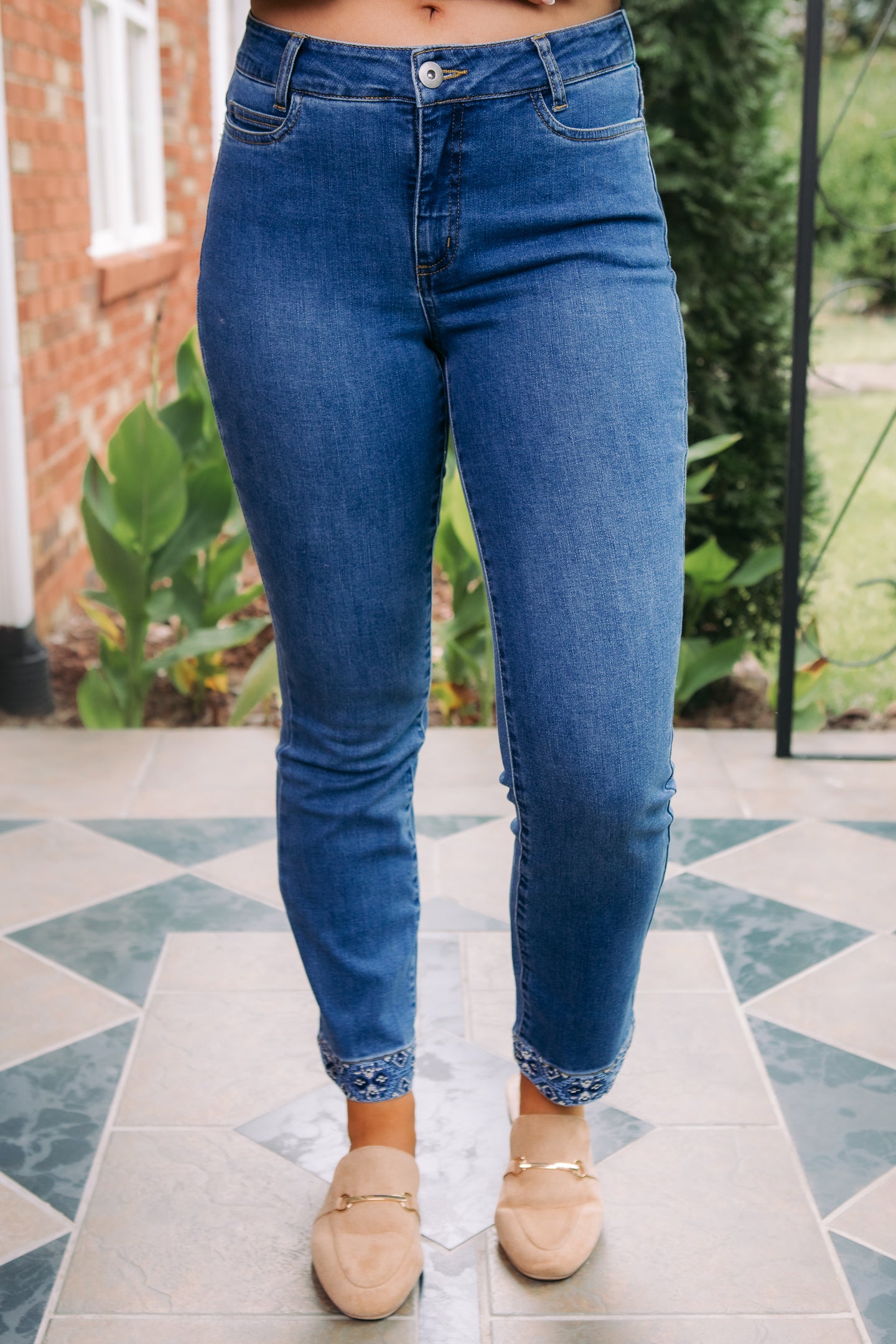 Habitat | Ankle Embroidered Jeans