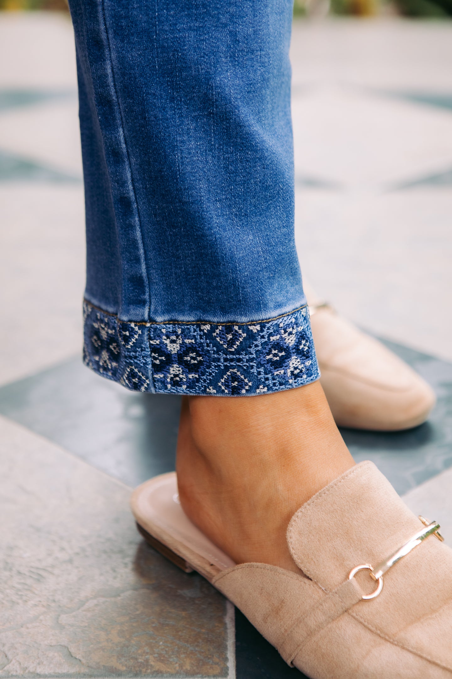 Habitat | Ankle Embroidered Jeans