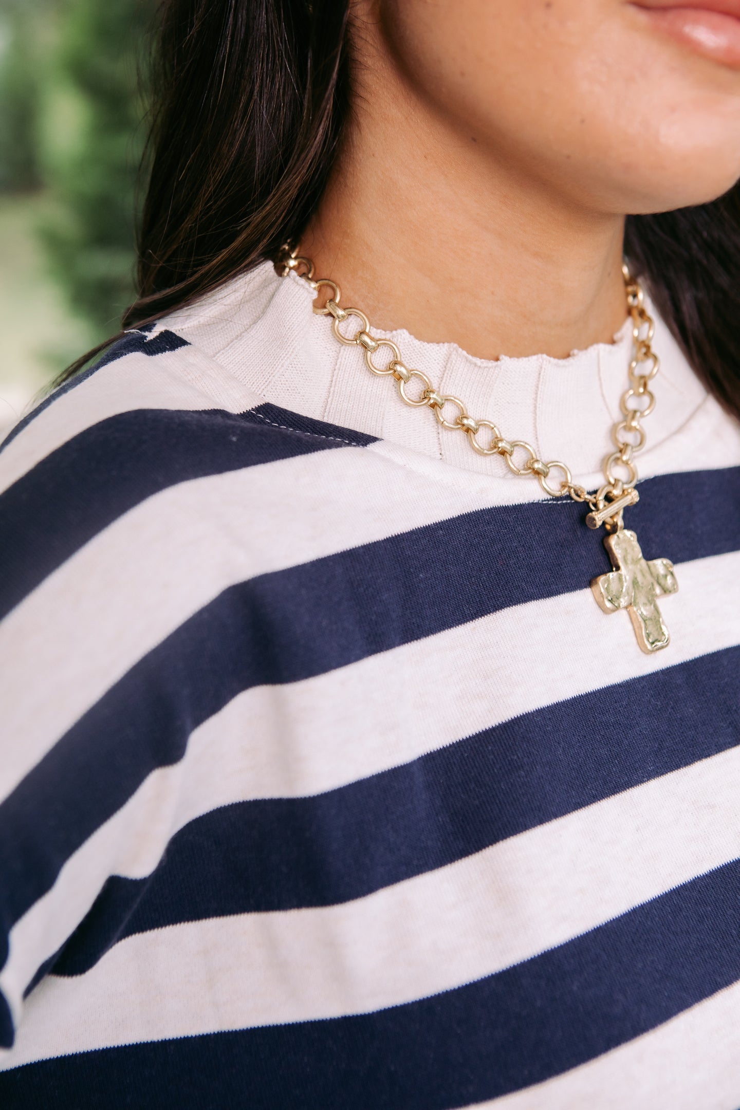 Tribal | French Terry Stitch-Accent Zip Funnel Neck Sweater