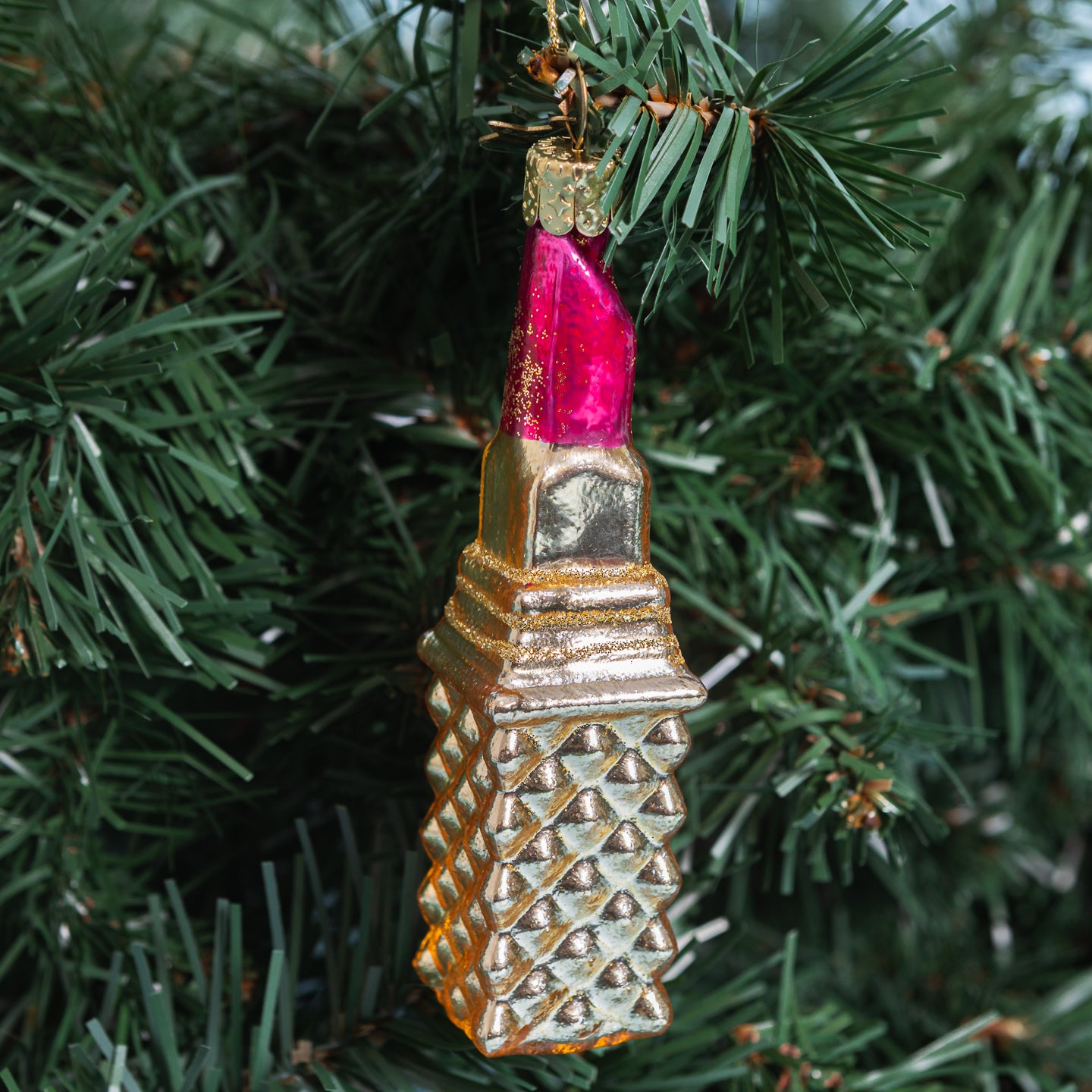 Vondels | Glass Ornament - Gold Lipstick
