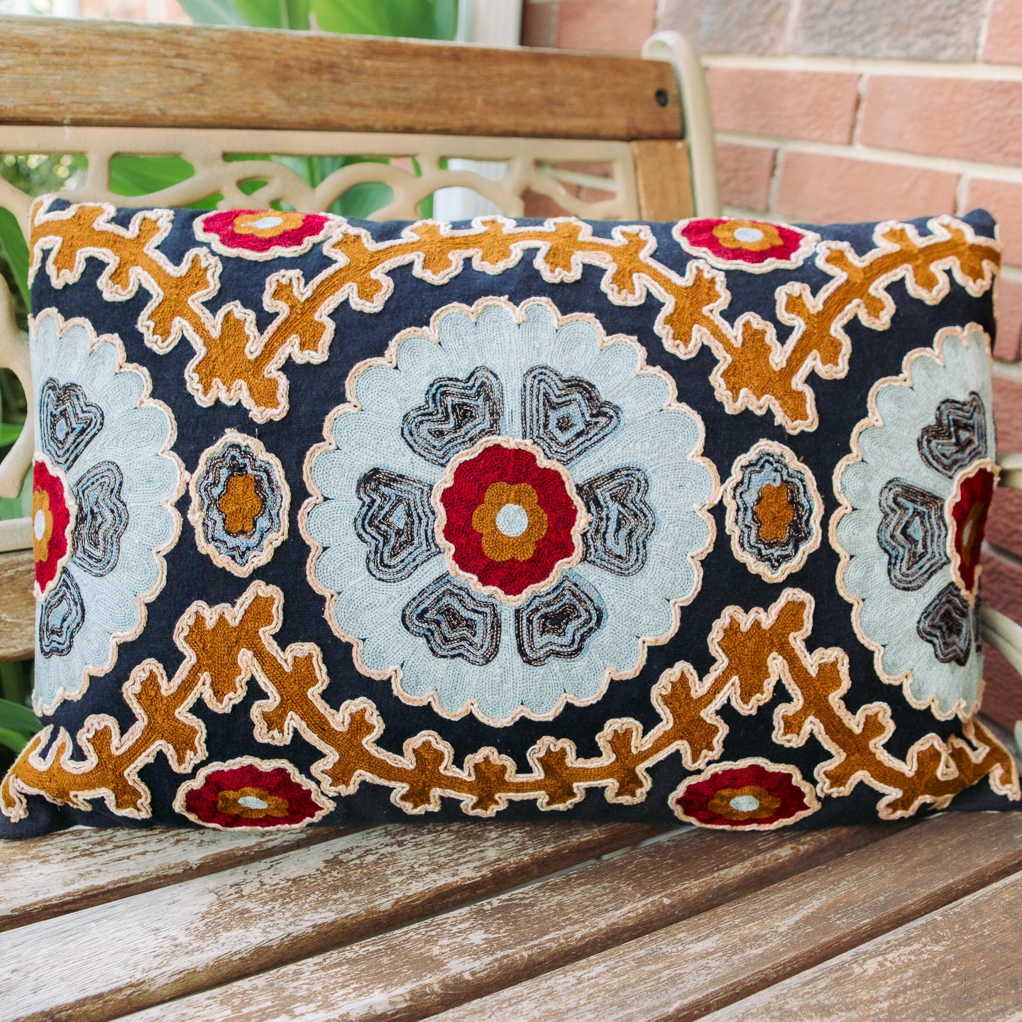 The Autumn Medallion Print Pillow