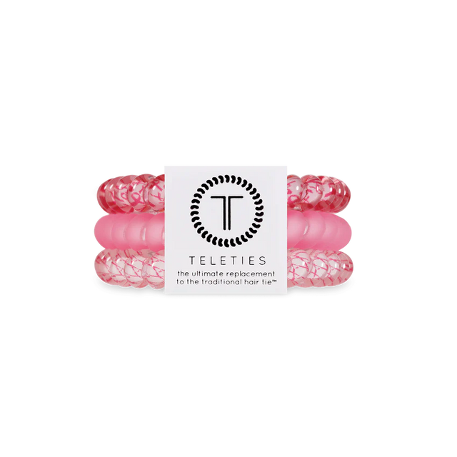 Teleties | Pink and Powerful - Small Spiral Hair Ties