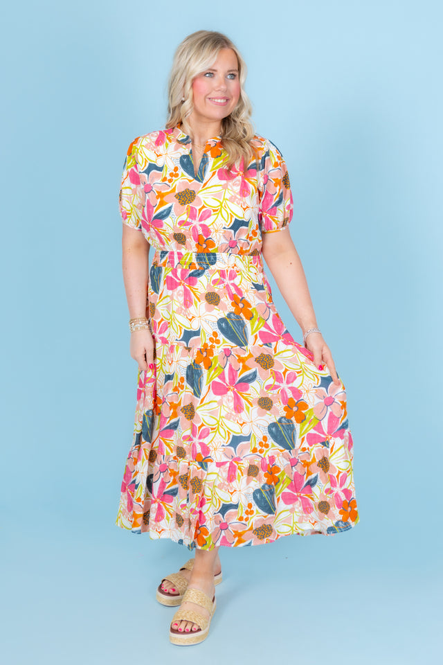 Pretty in Pink Midi Dress