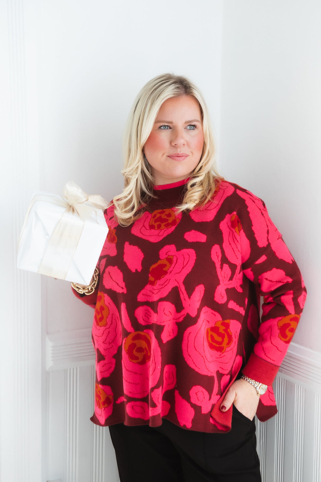 Bold Blooms Sweater