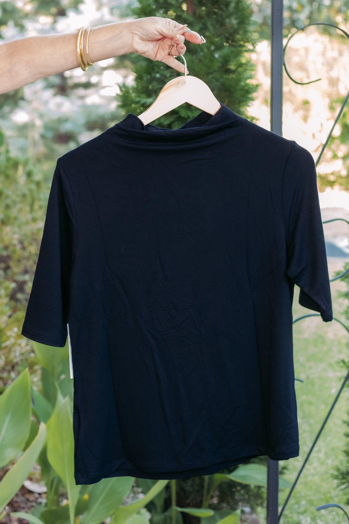 Tribal | Funnel Neck Knit Top