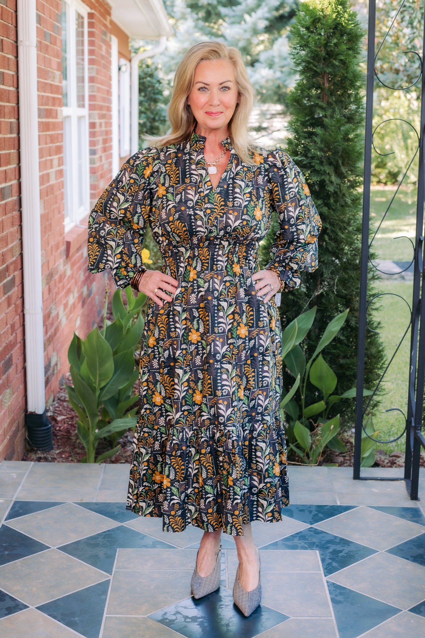 The Hazel Floral Midi Dress