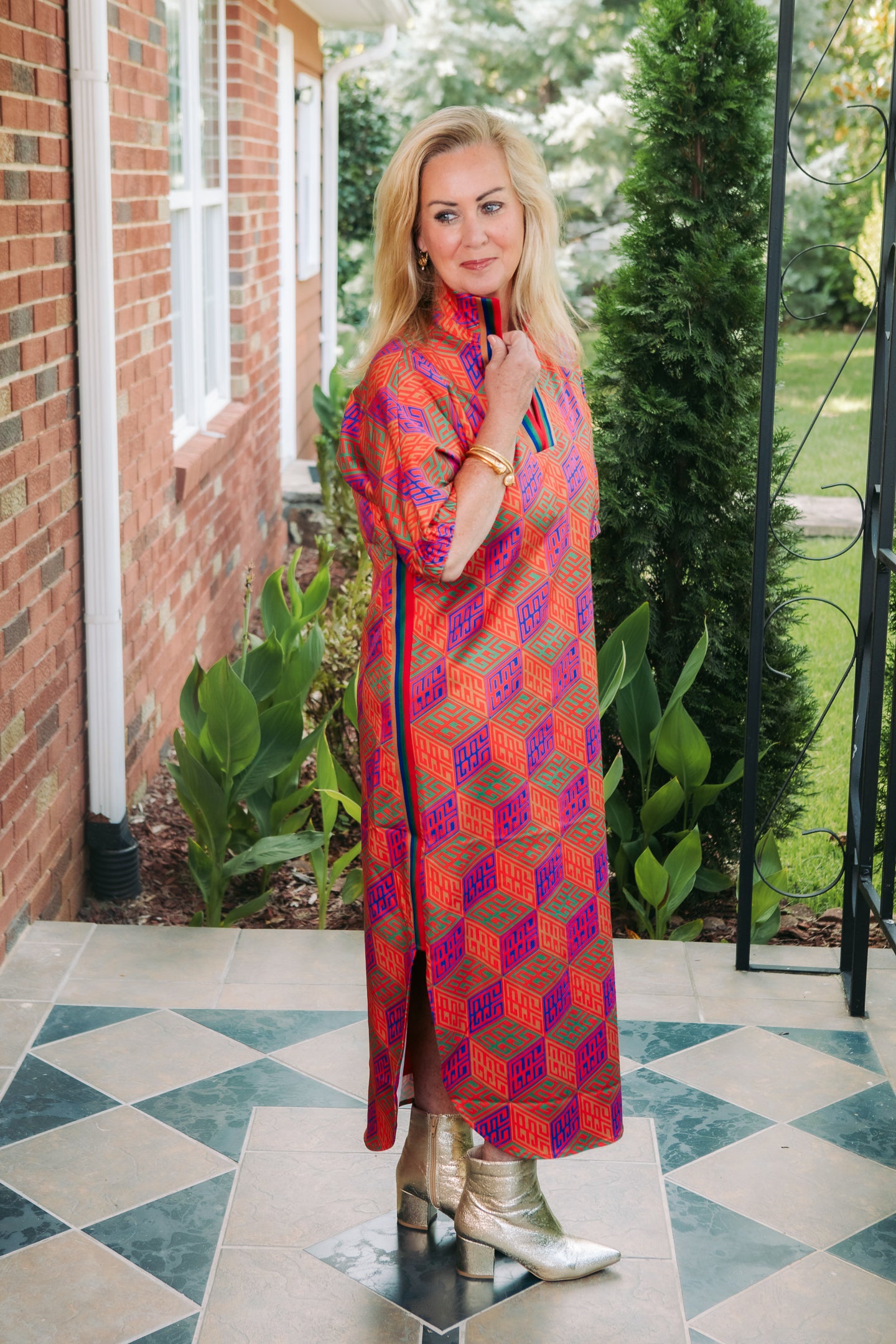 Emily McCarthy | Poppy Caftan in Vintage Monogram