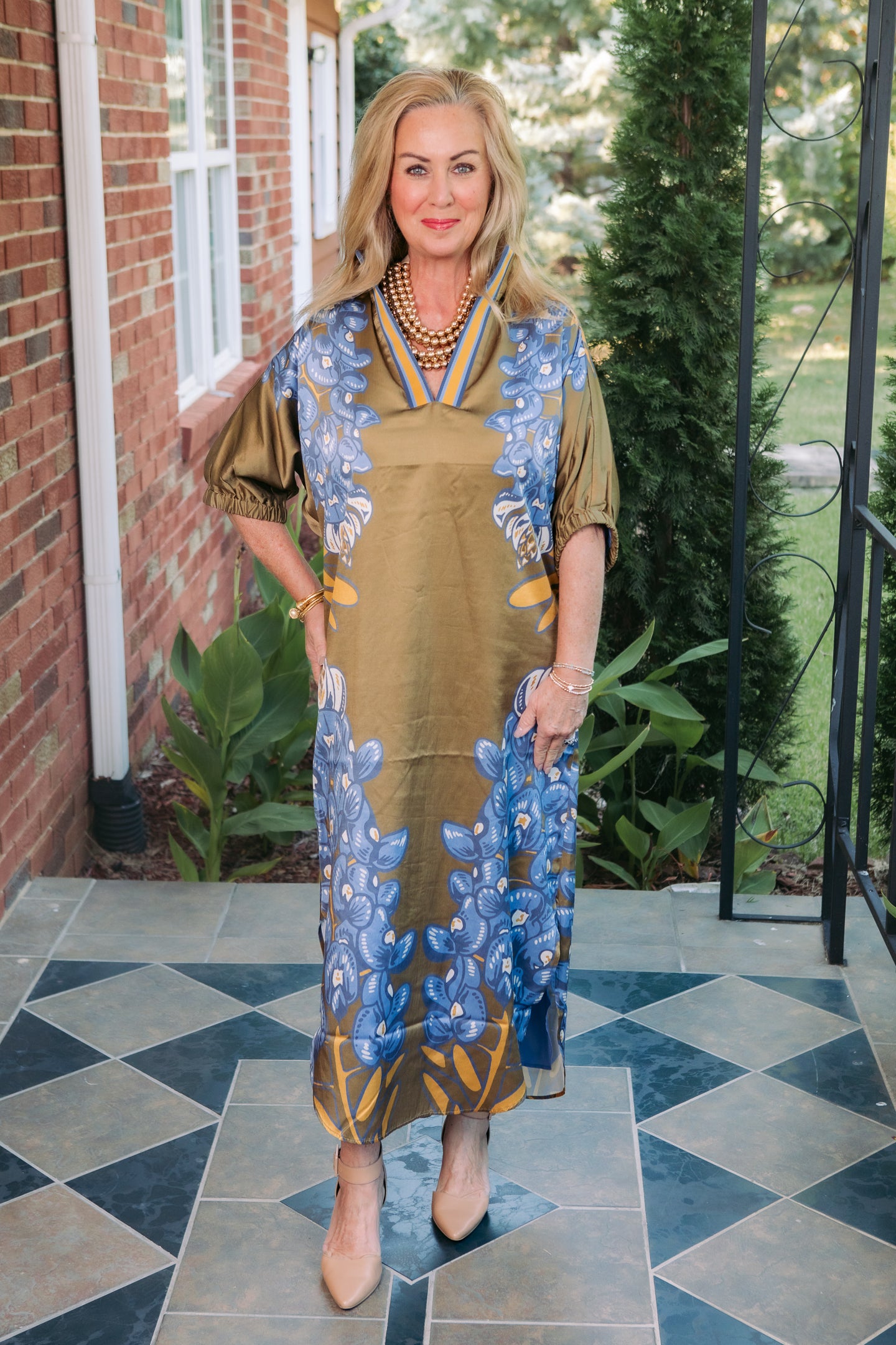 Emily McCarthy | Poppy Caftan in Bluebonnet
