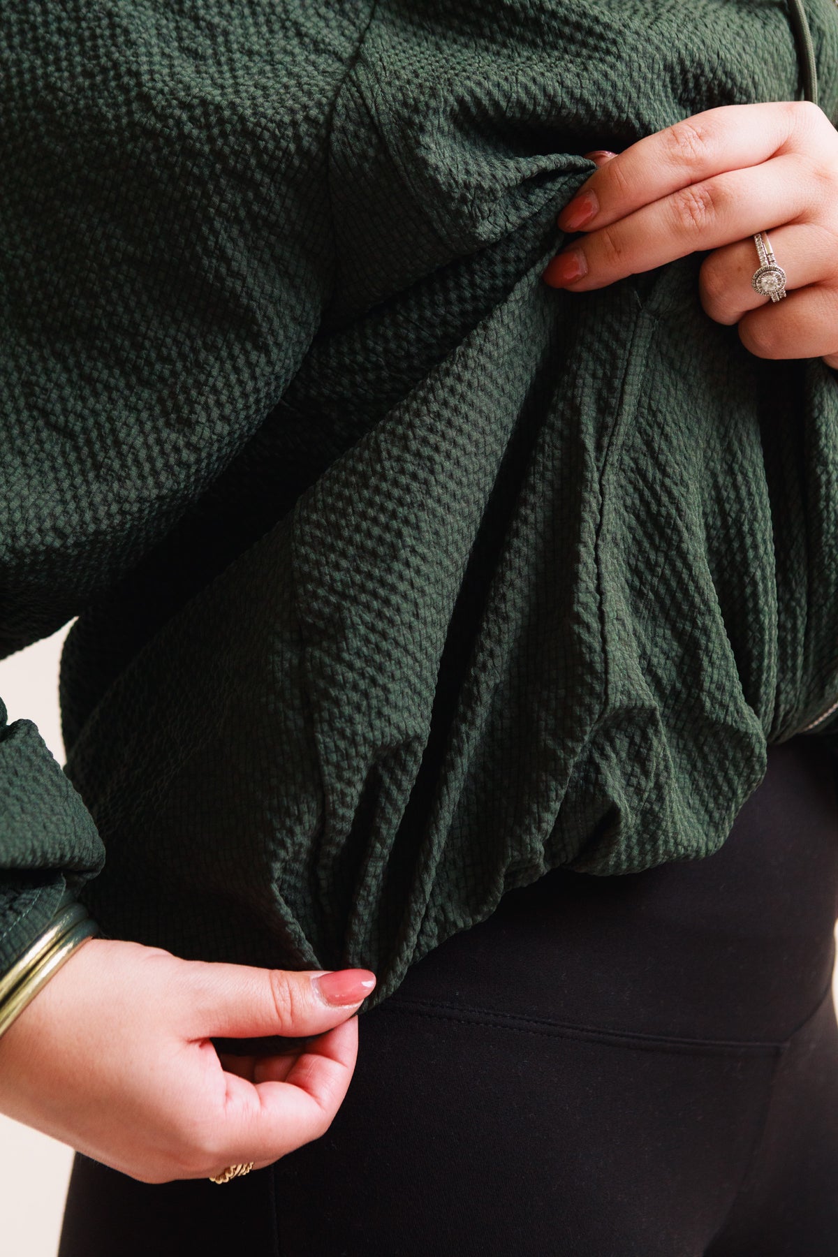Selena Evergreen Zip-Up Jacket