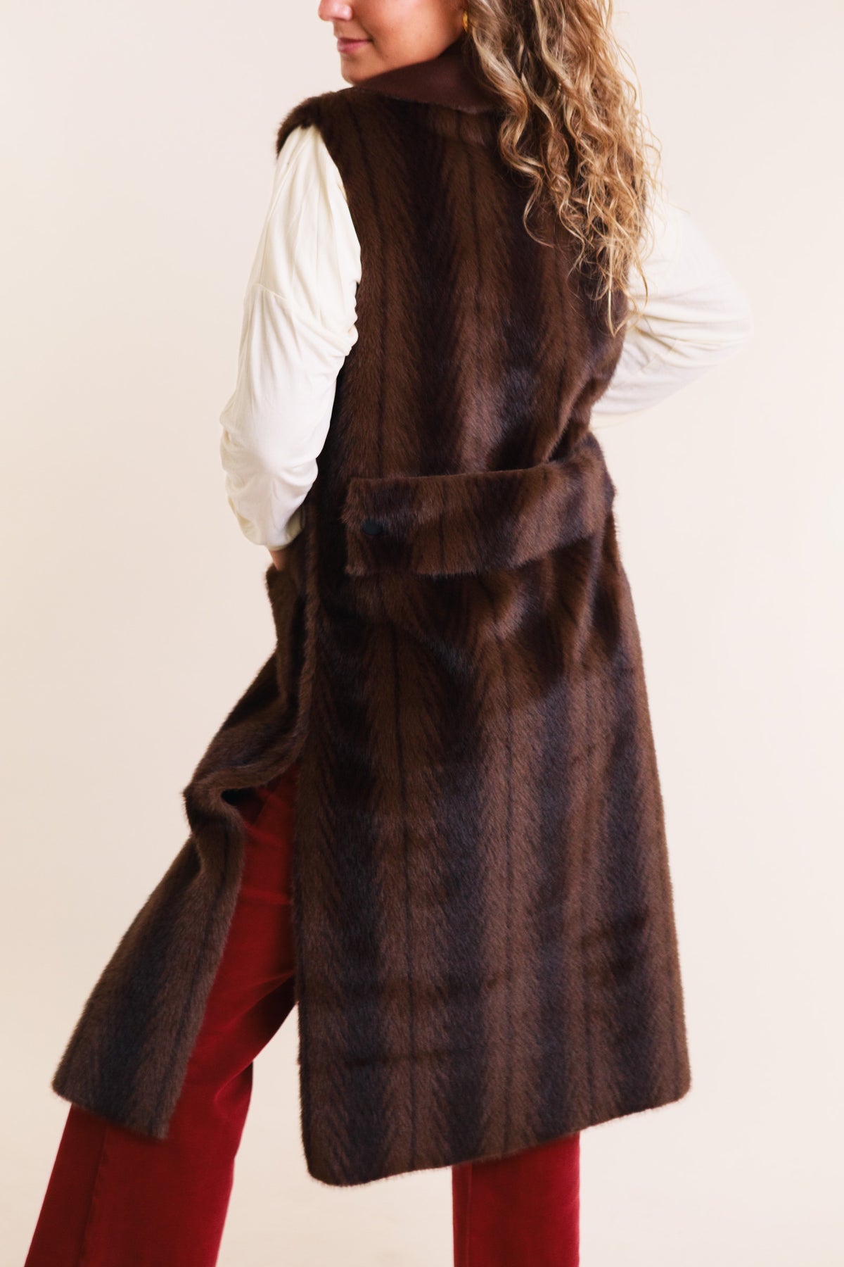 Charlotte Chocolate Knit Vest