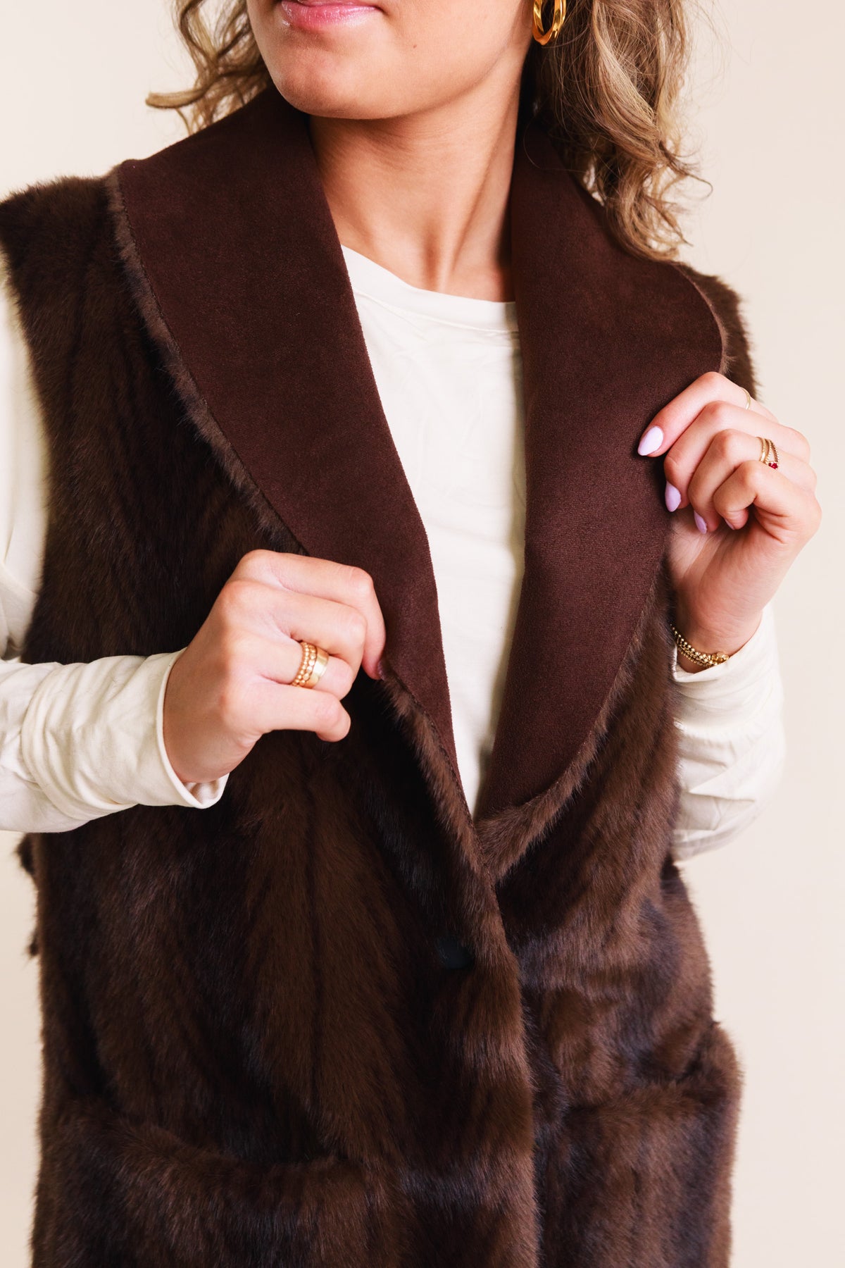 Charlotte Chocolate Knit Vest