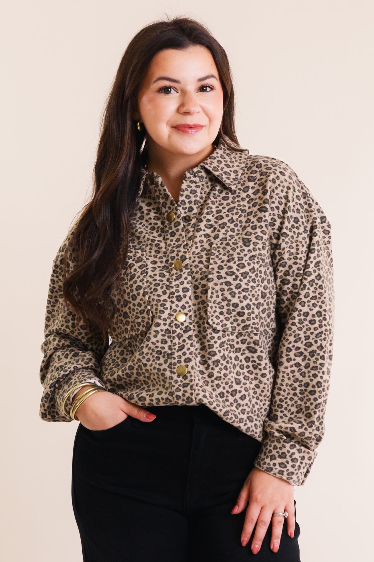 The Josie Leopard Shirt Jacket