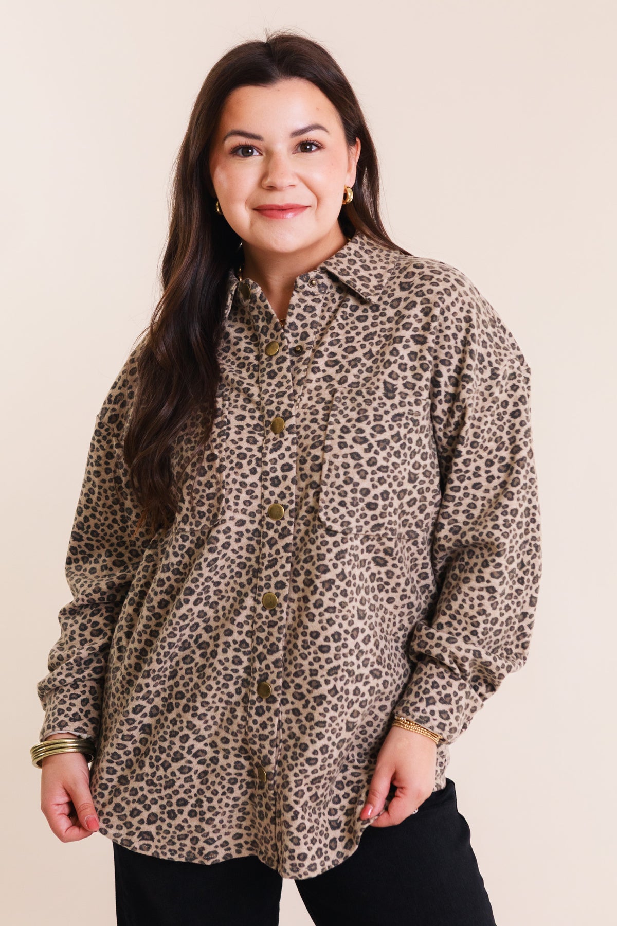 The Josie Leopard Shirt Jacket