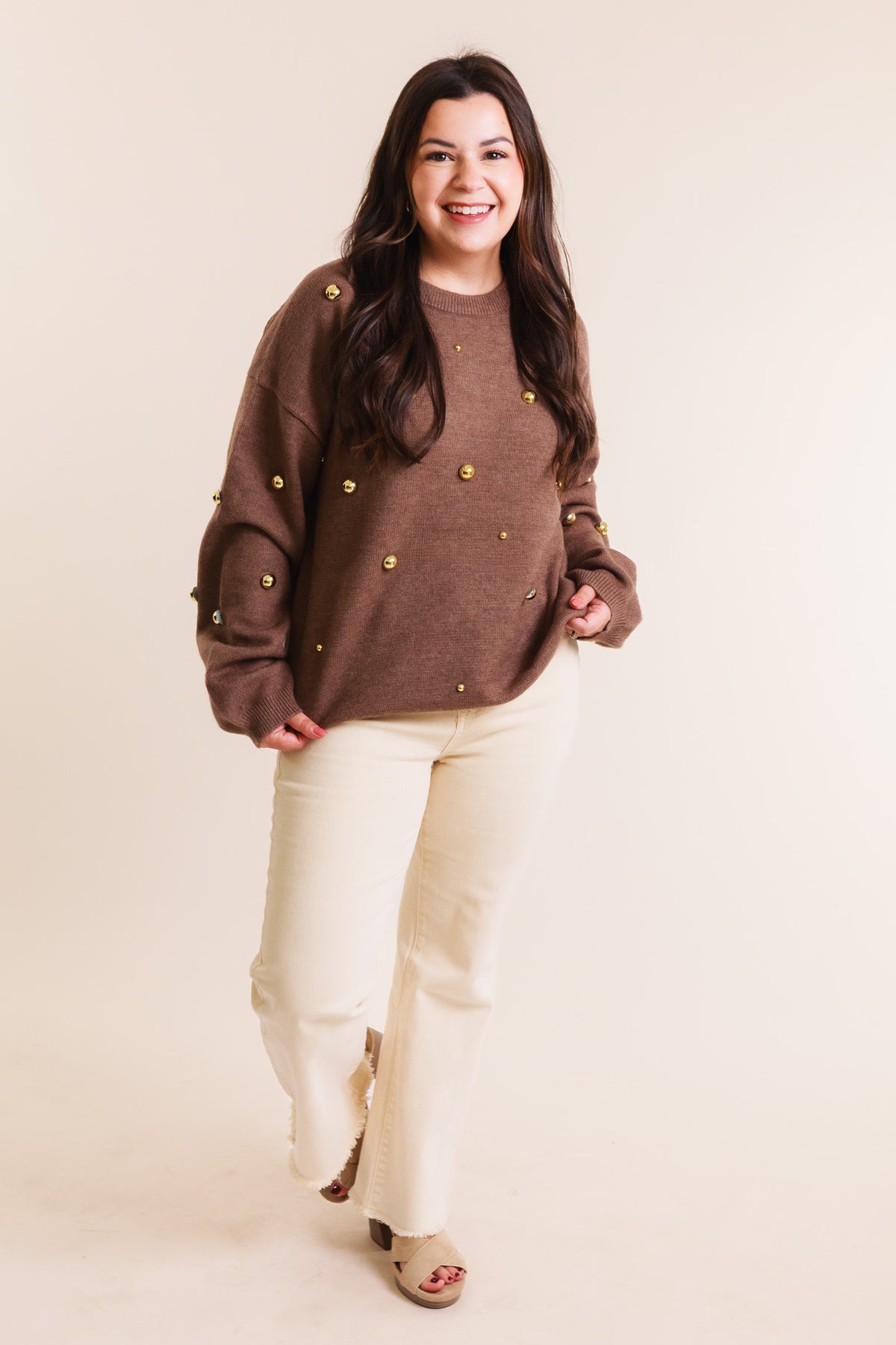 The Lottie Gold Detail Sweater