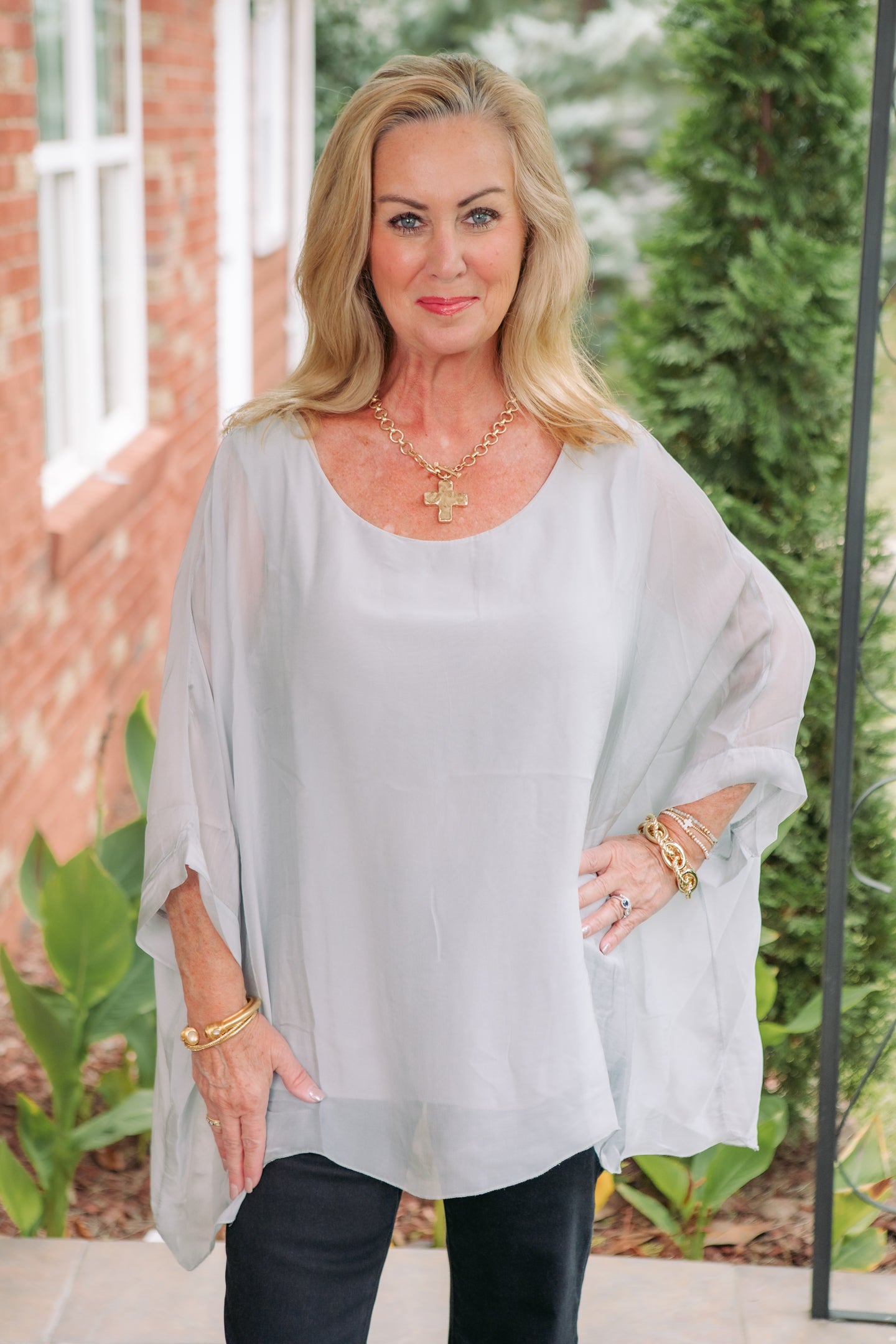 Cobblestone Apparel | Martina Silk Top
