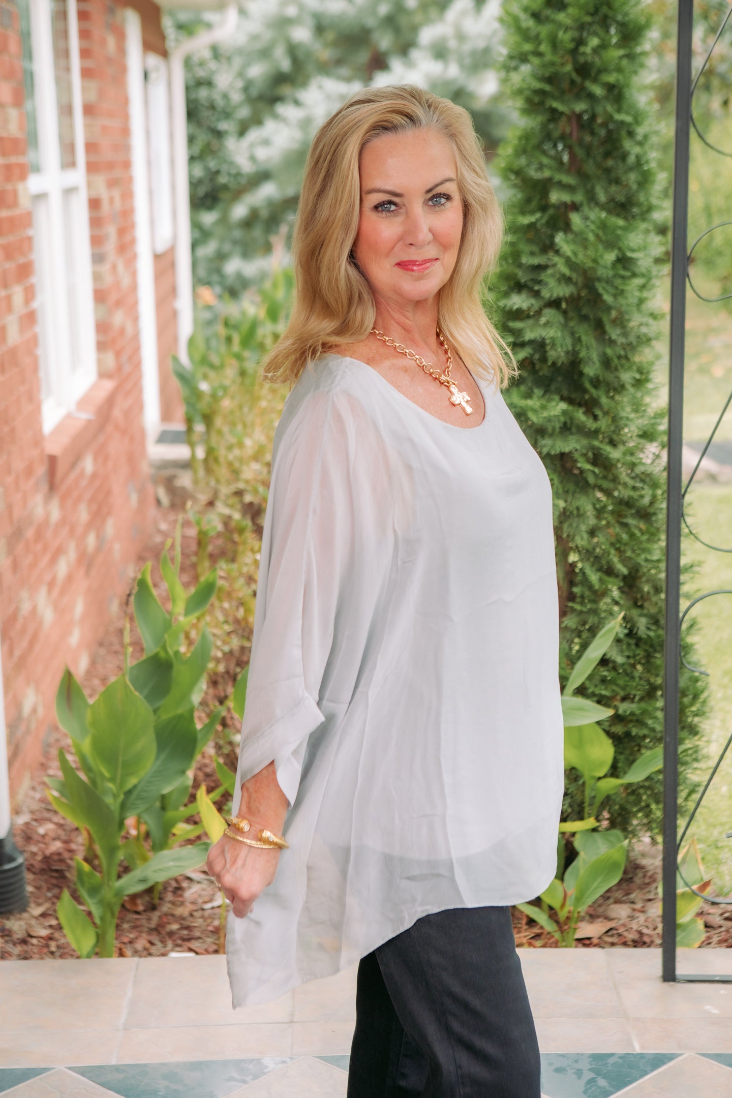 Cobblestone Apparel | Martina Silk Top