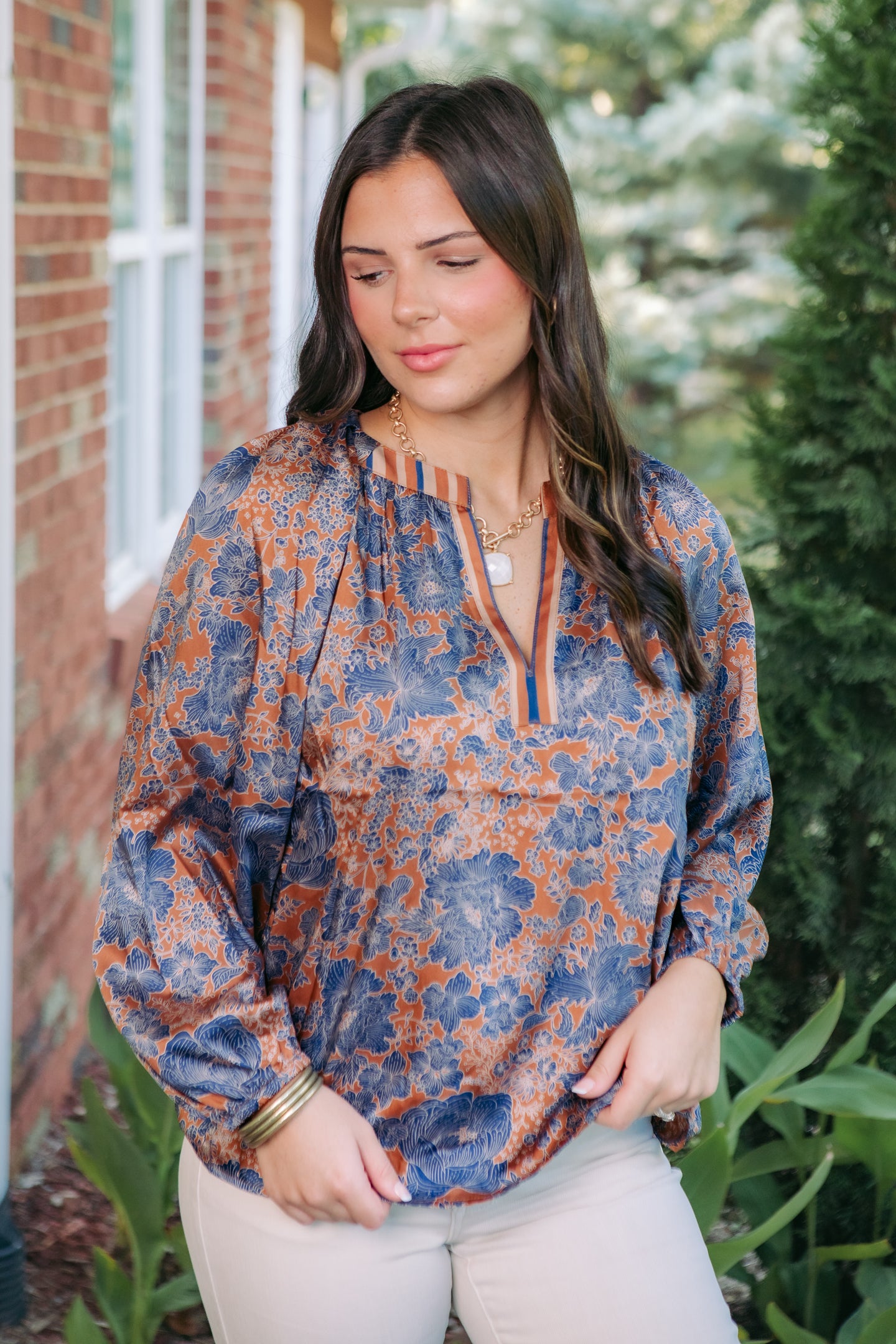 The Autumn Bloom Printed Blouse