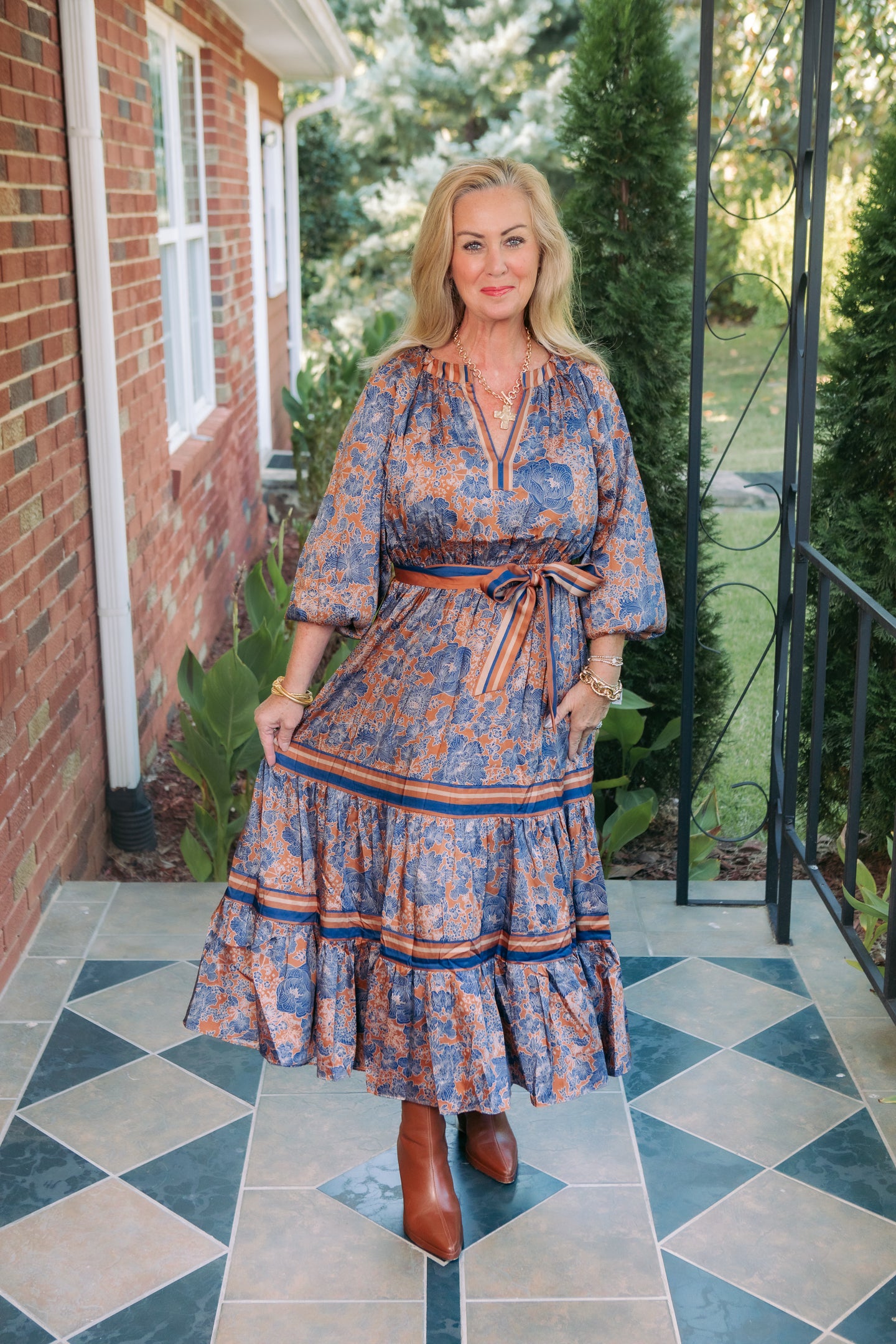 The Autumn Bloom Midi Dress