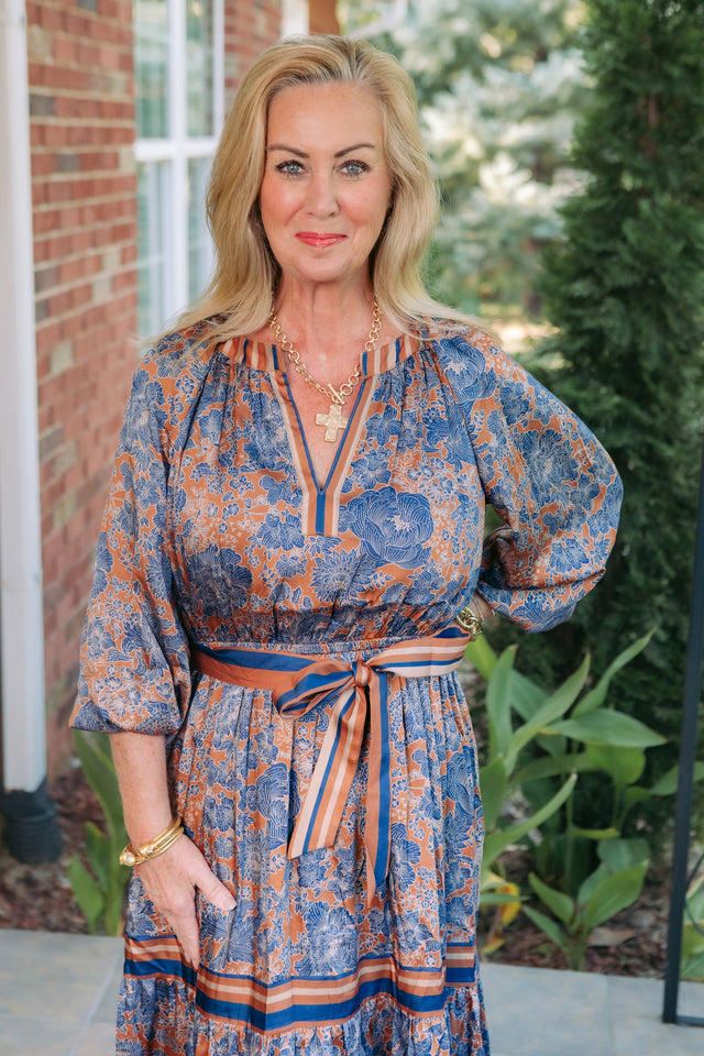 The Autumn Bloom Midi Dress